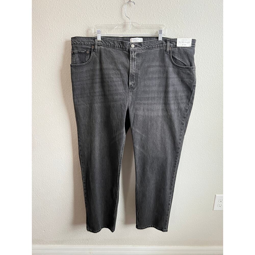 Abercrombie & Fitch Black 90s Straight Ultra High Rise Jeans Women's 37/ 24R NEW